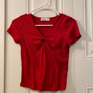 Hollister red ring top